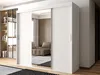 Spiegelschrank 180cm 3-Türiger Weiß Kleiderschrank Mit Produktbild-Vorschau 2