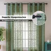 2er Set Spitze Gardinen Vorhang Halbtransparent mit Ösen Produktbild-Vorschau 4