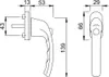 Hoppe Tokyo Fenstergriff Druckknopf F9 Aluminium  Produktbild-Vorschau 2