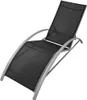 vidaXL Sonnenliegen mit Tisch Aluminium Schwarz -  Produktbild-Vorschau 5