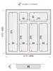 Sossai Besteckeinsatz Divio für Schubladen 50cm | 43 x 43 Produktbild-Vorschau 3
