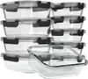 KitchenBrothers Meal Prep Boxen - Glas Frischhaltedosen Set Produktbild-Vorschau 2