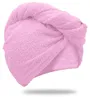 Szybkoschnący turban frotte do włosów w kolorze różowym, Podgląd zdjęcia produktu 1