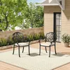 Livingandhome 2er-Set Aluminiumguss-Gartenstühle – inkl. Produktbild-Vorschau 2