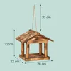 Relaxdays Vogelfutterhaus, Holz, Vogelhaus zum Aufhängen, Produktbild-Vorschau 4