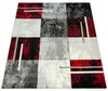Designer Teppich Modern mit Konturenschnitt Karo Muster Produktbild-Vorschau 4