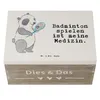 Mr. & Mrs. Panda Box Panda Badminton  22 x 15 cm - Weiß - Produktbild-Vorschau 3