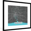MuchoWow® Gerahmtes Poster Bangkok - Blau - Karte - Produktbild-Vorschau 1