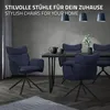 ML-Design Esszimmerstühle drehbar 4er Set Dunkelblau Produktbild-Vorschau 5