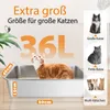 Nobleza Katzentoilette Edelstahl, Rostfrei, Antihaft Glatte Produktbild-Vorschau 2