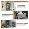 COSTWAY Badkamerkast, smal, hoge kast met 3 planken, lade, Productafbeelding-voorbeeld 5
