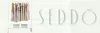 A white garment rack with several dresses hanging on it, next to the brand name 'SEDDO'. Náhled obrázku produktu