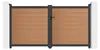 ATHOS 3 m H. 160 cm Massivholz-Schwingtor aus Teakholz mit Produktbild-Vorschau 2