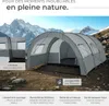 Tente tunnel Roskilde pour 6 personnes - gris clair/gris Voir les images du produit 3