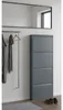 Pisa Armoire à chaussures à 4 rabats/portes en métal, gris. Voir les images du produit 9