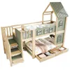 Kinder-Etagenbett 90x200 cm aus Kiefernholz & MDF Hausbett Produktbild-Vorschau 11
