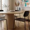 Tavolo da pranzo rotondo scandinavo 120 cm effetto legno Anteprima dell’immagine prodotto 8