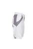 A side view of a pair of white and gray shorts on a white background. Produktbild-Vorschau