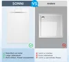 SONNI Sprchové vaničky Sprchová vanička 140 × 90 cm Biela Náhľad obrázku produktu 5