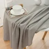 ProximaX Runde Tischdecke Ø140 cm Hellgrau in Leinenoptik, Produktbild-Vorschau 3