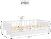 Homestyle4u Kinderbett 90x200 mit Rausfallschutz mit Produktbild-Vorschau 7