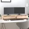 vidaXL Monitorständer 100x27x15 cm Massivholz Kiefer Produktbild-Vorschau 2