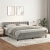 vidaXL Boxspringbett mit Matratze Hellgrau 180x200 cm Samt Produktbild-Vorschau 2