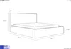 Polsterbett 200x200 mit Bettkasten und Lattenrost – Graues Produktbild-Vorschau 3