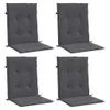 Four dark gray chair cushions are arranged in a two-by-two grid against a white background. Náhľad obrázku produktu