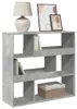 vidaXL Bücherregal/Raumteiler Betongrau 100x33x94,5 cm Produktbild-Vorschau 8