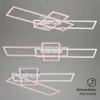 Three different configurations of a modern LED ceiling light with geometric frames. Anteprima dell’immagine prodotto