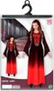 Gothic Lady Kleid mit Kapuze schwarz rot L Produktbild-Vorschau 2