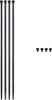 Four black zip ties and four small black screws on a white background. Anteprima dell’immagine prodotto