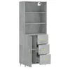 vidaXL Highboard Betongrau 69,5x34x180 cm Holzwerkstoff -  Produktbild-Vorschau 14