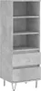 vidaXL Highboard Betongrau 40x36x110 cm Holzwerkstoff Produktbild-Vorschau 2