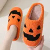 Halloween Kürbis Hausschuhe,  Damen Plüsch Pantoffeln Produktbild-Vorschau 2