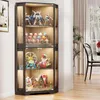 BROTTAR Eck-Glasvitrine Schwarz, 4 stabile Böden, Produktbild-Vorschau 9