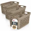 Plastard Wäschekorb 3er Set 30 Liter Beige aus Kunststoff Produktbild-Vorschau 1