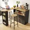 Juego de 2 taburetes de bar Flieks con asiento de aspecto Vista previa de la imagen del producto 2