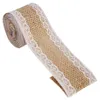 Natürliches Jute-Sackleinenband mit weißer Spitze, Produktbild-Vorschau 1