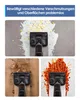 Collage of three images showing a vacuum cleaner head cleaning different types of messes. Produktbild-Vorschau