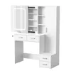 A white vanity table with a mirror and storage compartments, shown against a white background. Náhľad obrázku produktu