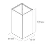 Donica metalowa Herstera "Cube" prostokątna rdzawa 50 x 50 Podgląd zdjęcia produktu 7