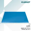 A blue mat is shown with dimensions indicated by dashed lines and text. Produktbild-Vorschau