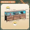 LED TV stolek se 3 zásuvkami, 137 x 30 x 57 cm, retro TV Náhled obrázku produktu 3