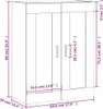 vidaXL Wandschrank Grau Sonoma 69,5x34x90 cm Holzwerkstoff Produktbild-Vorschau 8