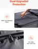 Close-up shots of a gray bag, highlighting its features like fabric and lock. Produktbild-Vorschau