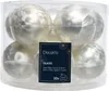 Weihnachtskugeln Glas 6cm x 10 Stück - Weiß Eislack Produktbild-Vorschau 2