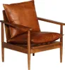 vidaXL Fauteuil marron cuir véritable avec acacia Voir les images du produit 10