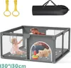 Jayseuw Baby Laufgitter Laufstall Absperrgitter 130x130cm Produktbild-Vorschau 10
